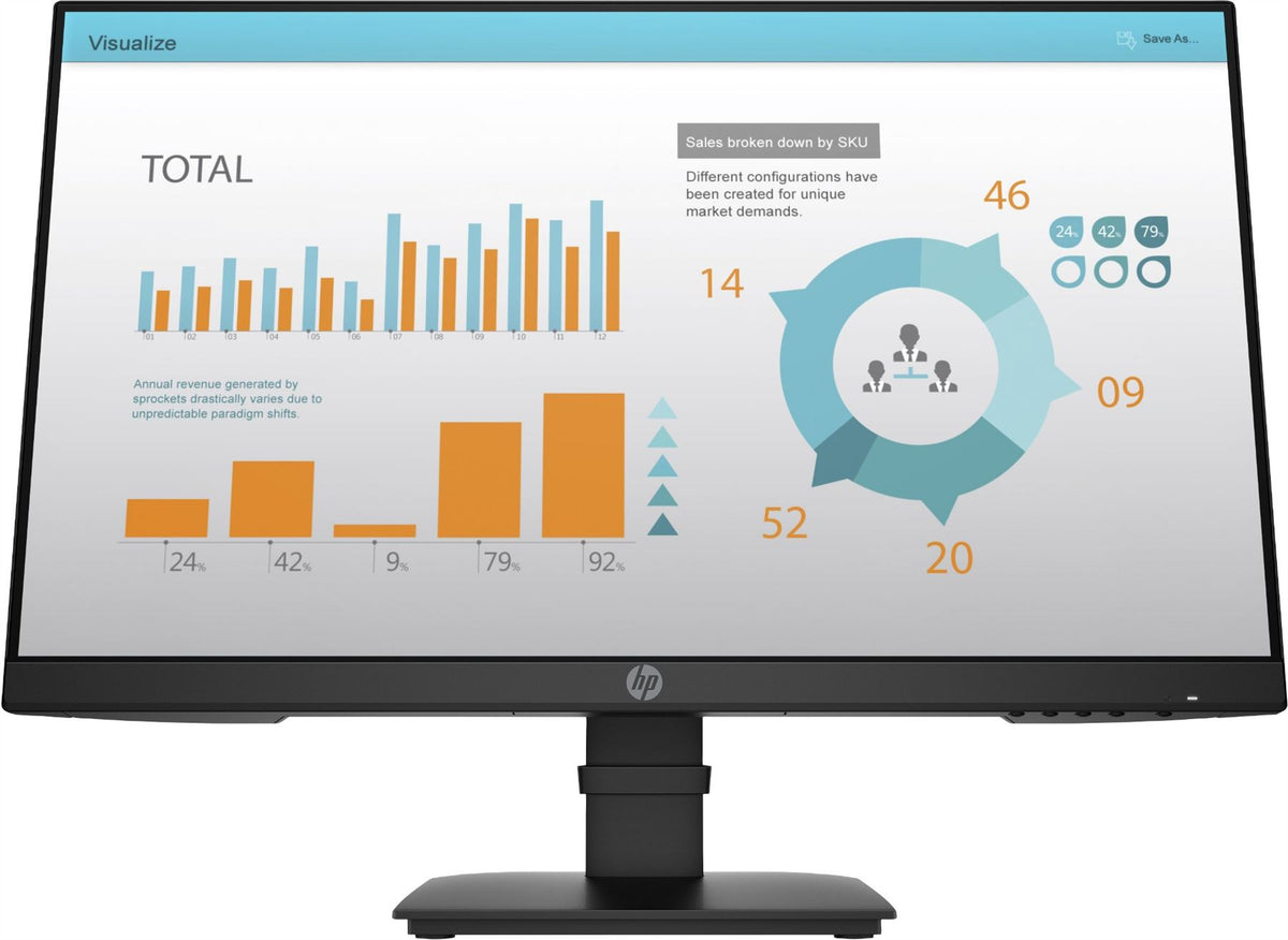 HP P-Series P24 G4 computer monitor 60.5 cm (23.8&quot;) 1920 x 1080 pixels Full HD