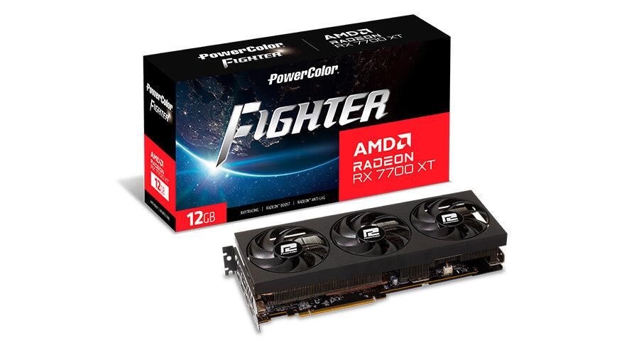 PowerColor Fighter - AMD 12 GB GDDR6 Radeon RX 7700 XT graphics card