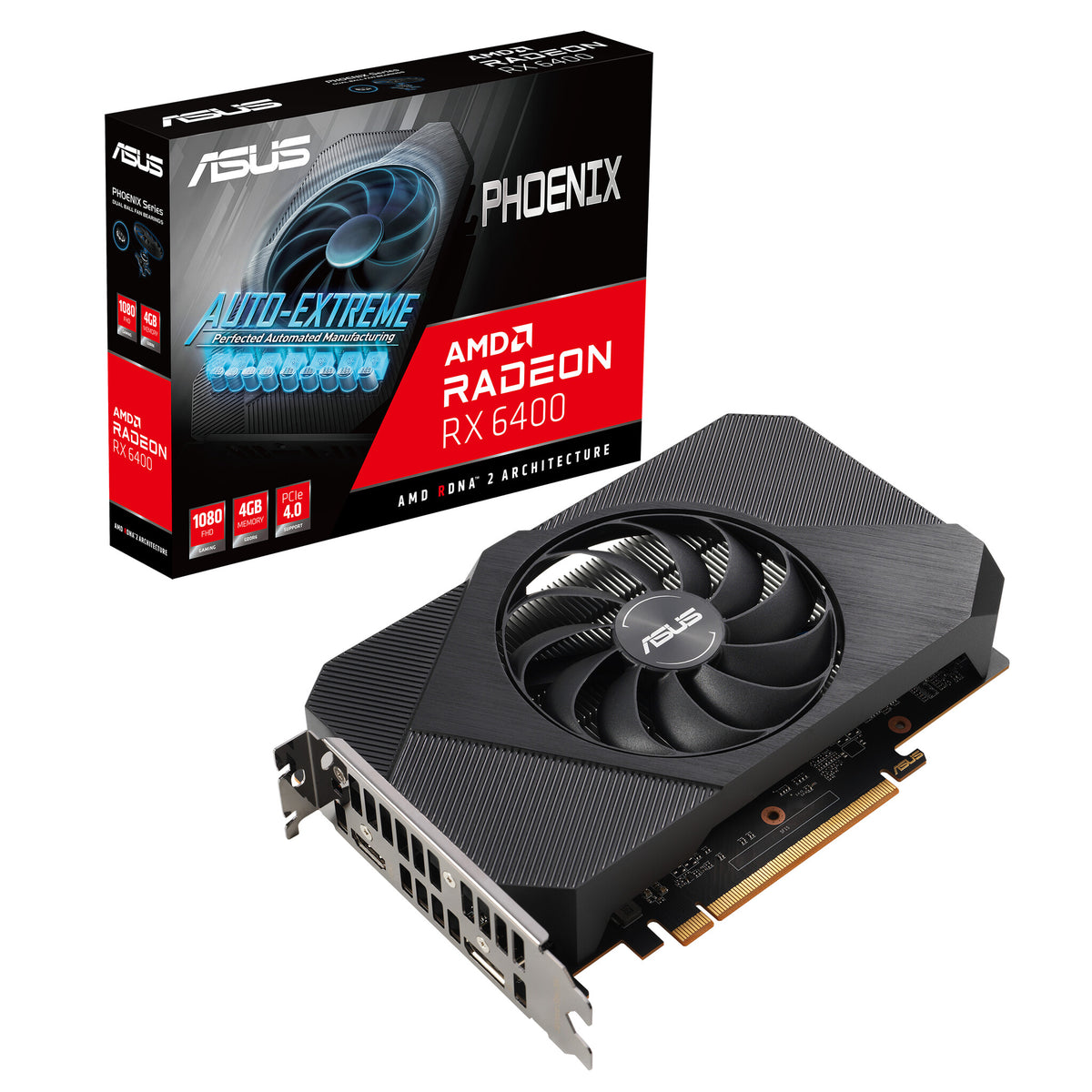 ASUS - AMD 4 GB GDDR6 Radeon RX 6400 graphics card