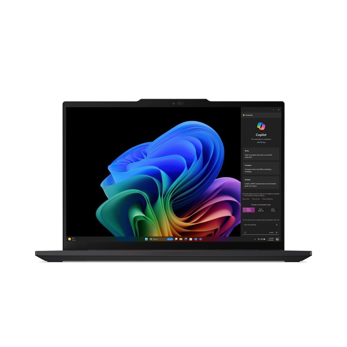 Lenovo ThinkPad T14s Gen 6 Laptop - 35.6 cm (14&quot;) - Qualcomm Snapdragon X1E-78-100 - 32 GB LPDDR5x-SDRAM - 1 TB SSD - Wi-Fi 7 - Windows 11 Pro - Black