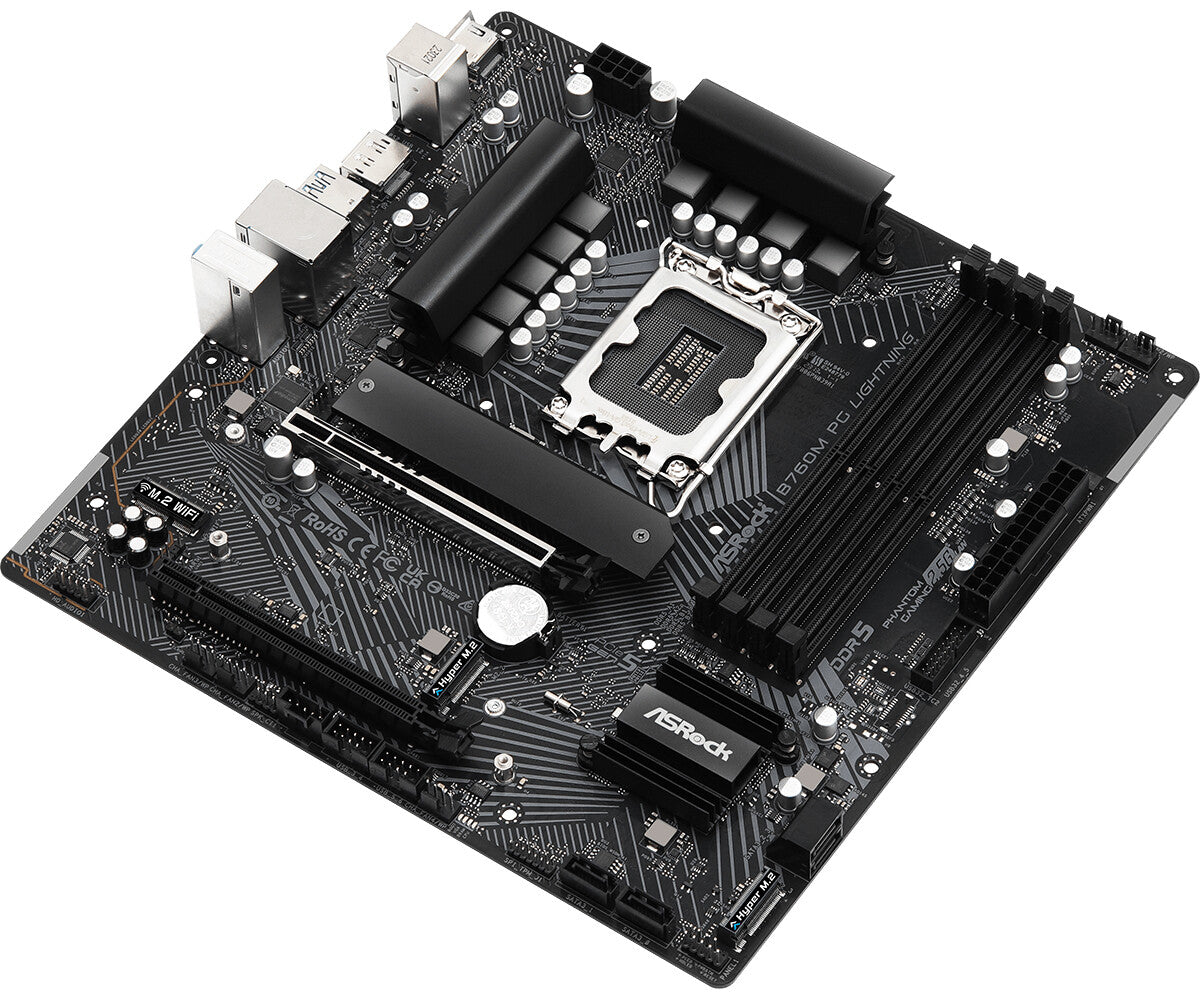 Asrock B760M PG Lightning micro ATX motherboard - Intel B760 LGA 1700