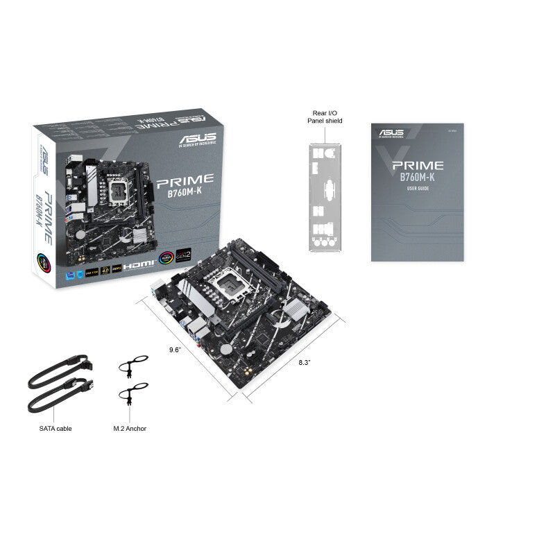 ASUS PRIME B760M-K micro ATX motherboard - Intel B760 LGA 1700