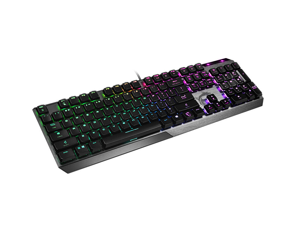 MSI VIGOR GK50 Low Profile - USB Wired RGB Mechanical Gaming Keyboard in Black (QWERTY UK)