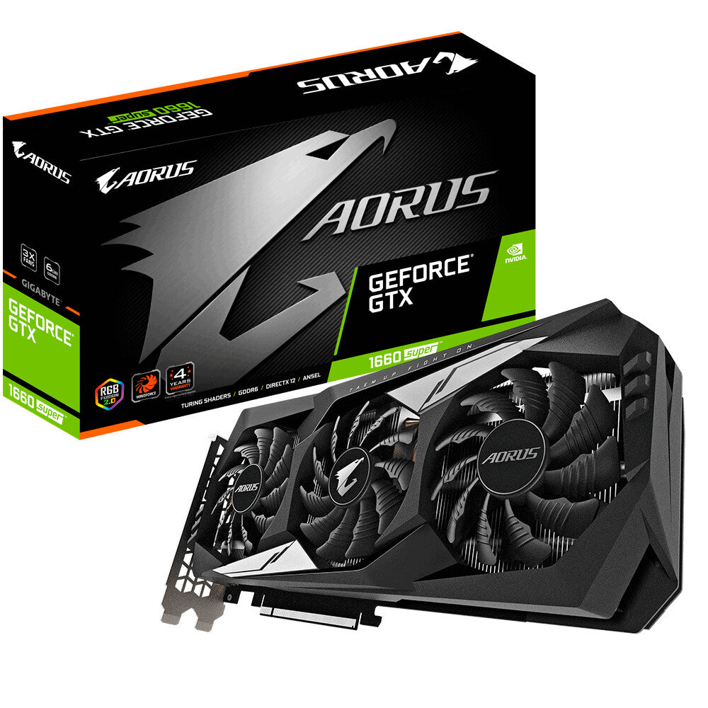 GIGABYTE AORUS - NVIDIA 6 GB GDDR6 GeForce GTX 1660 SUPER graphics card