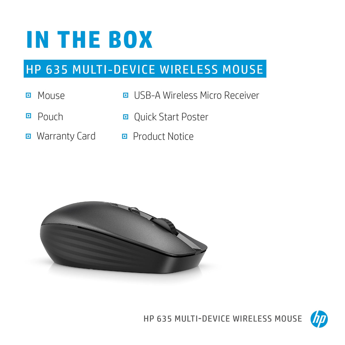 Hewlett Packard 635 - Bluetooth RF Wireless Mouse - 1,200 DPI