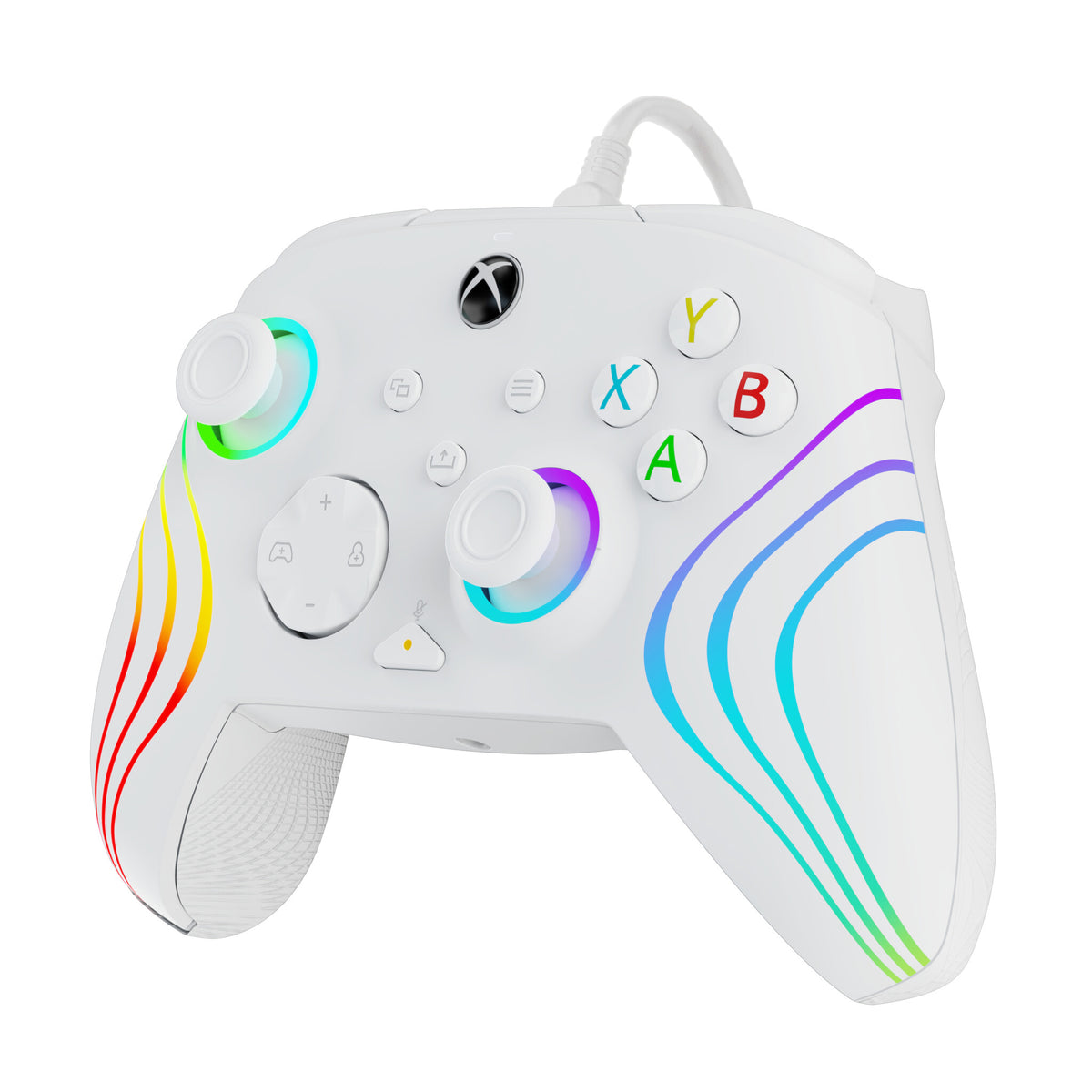 PDP Afterglow Wave - Wired Controller for PC / Xbox Series X|S in White