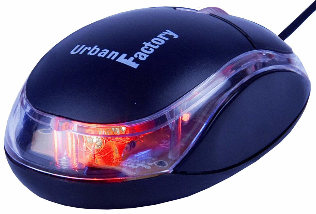 Urban Factory Cristal USB 2.0 Optical Mouse - 800 DPI