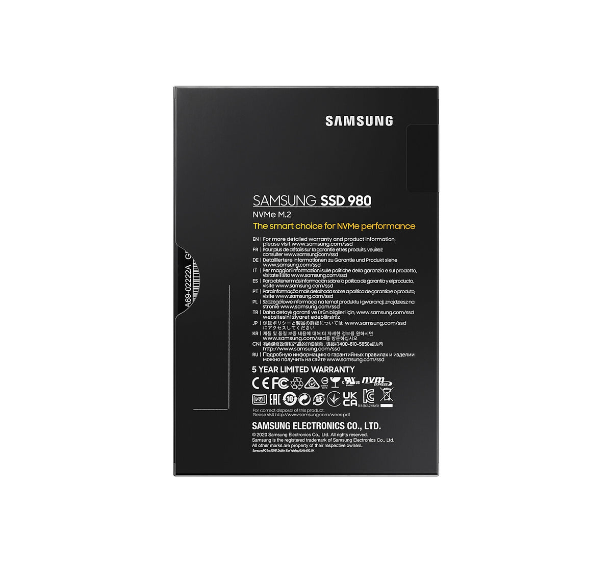 Samsung 980 - PCI Express 3.0 V-NAND NVMe M.2 SSD - 500 GB