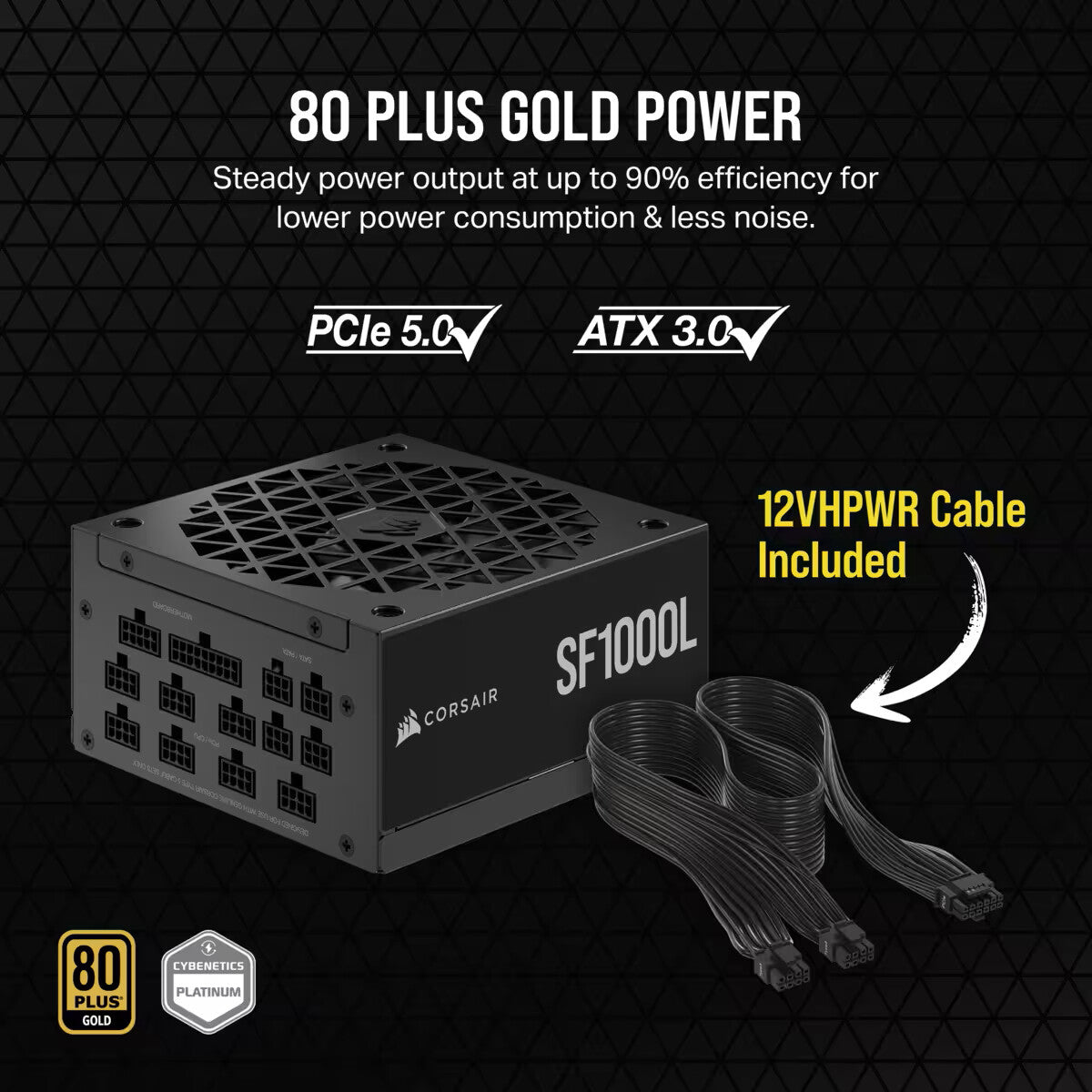 Corsair SF-1000L Series - 1000W 80+ Gold Fully Modular Power Supply Unit