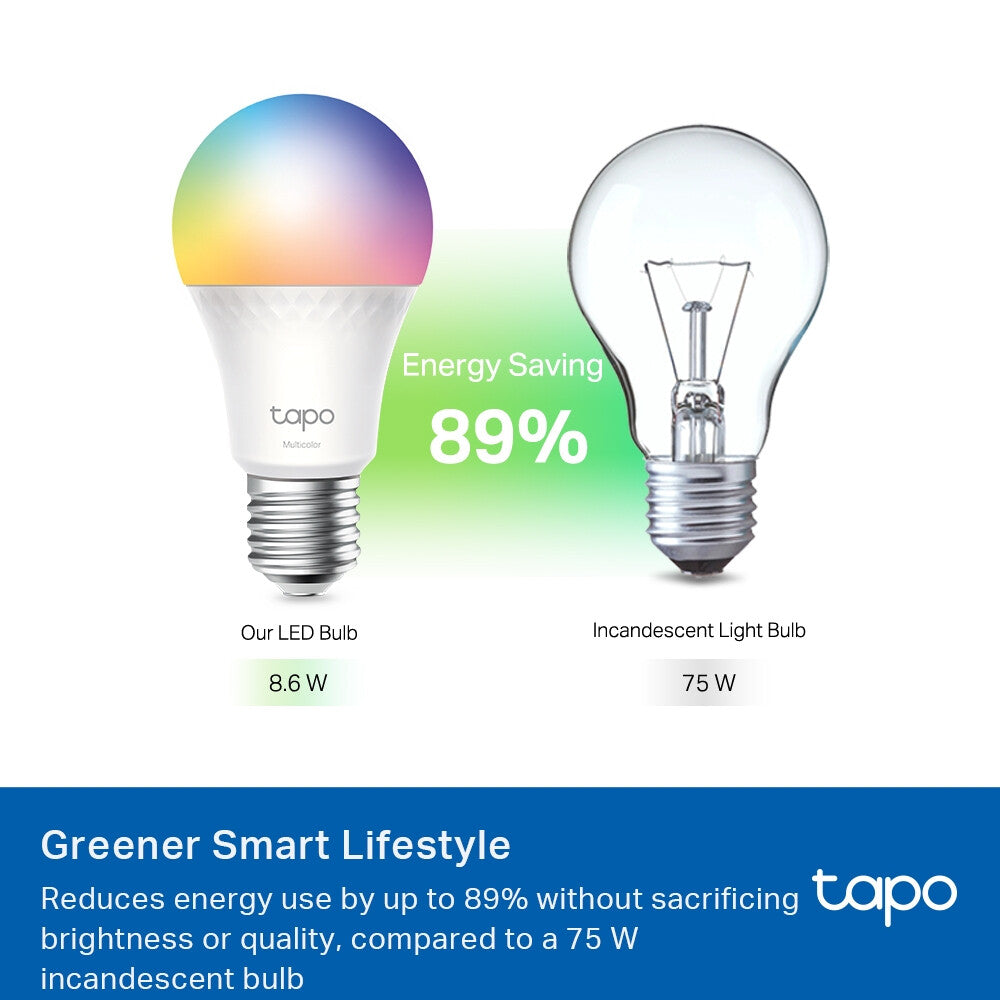 TP-Link Tapo Smart Wi-Fi Lightbulb - Multicolour - E27