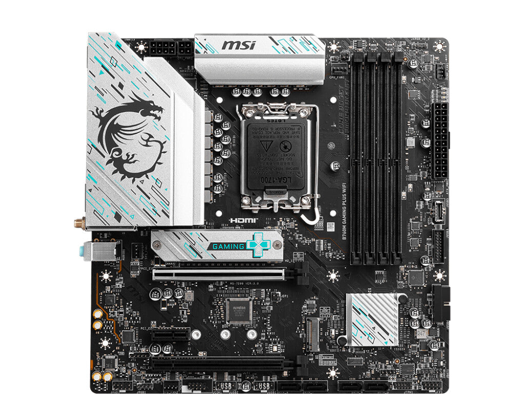 MSI B760M GAMING PLUS WIFI micro ATX motherboard - Intel B760 LGA 1700