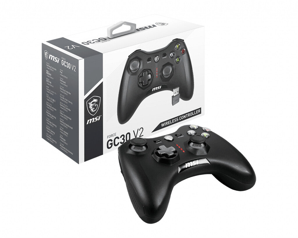 MSI FORCE GC30 V2 - Wireless Gaming Controller in Black for Android / PC