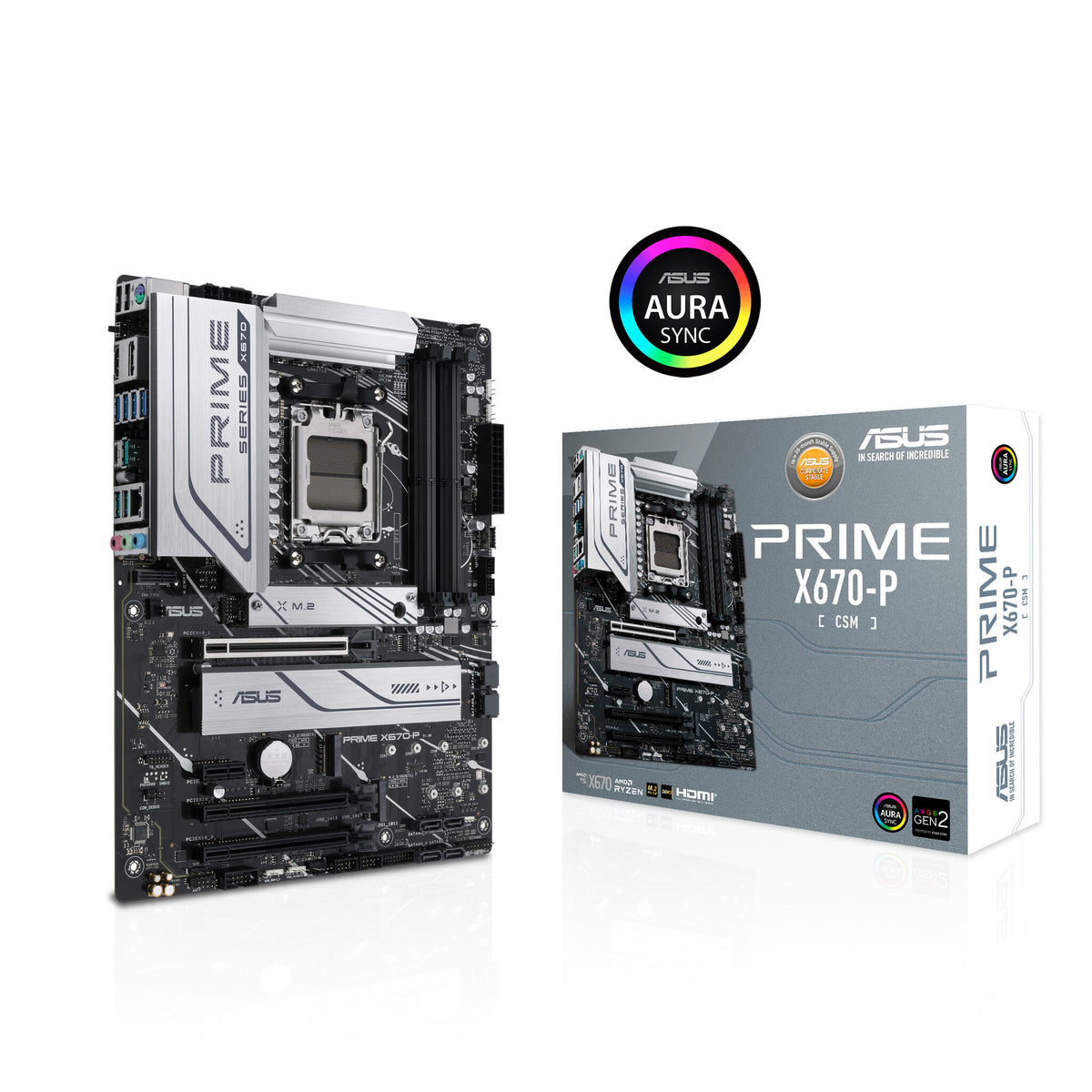 ASUS PRIME X670-P-CSM ATX motherboard - AMD X670 Socket AM5