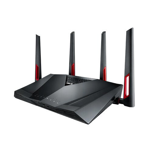 ASUS RT-AC88U - Gigabit Ethernet Dual-band (2.4 GHz / 5 GHz) wireless router in Black / Red