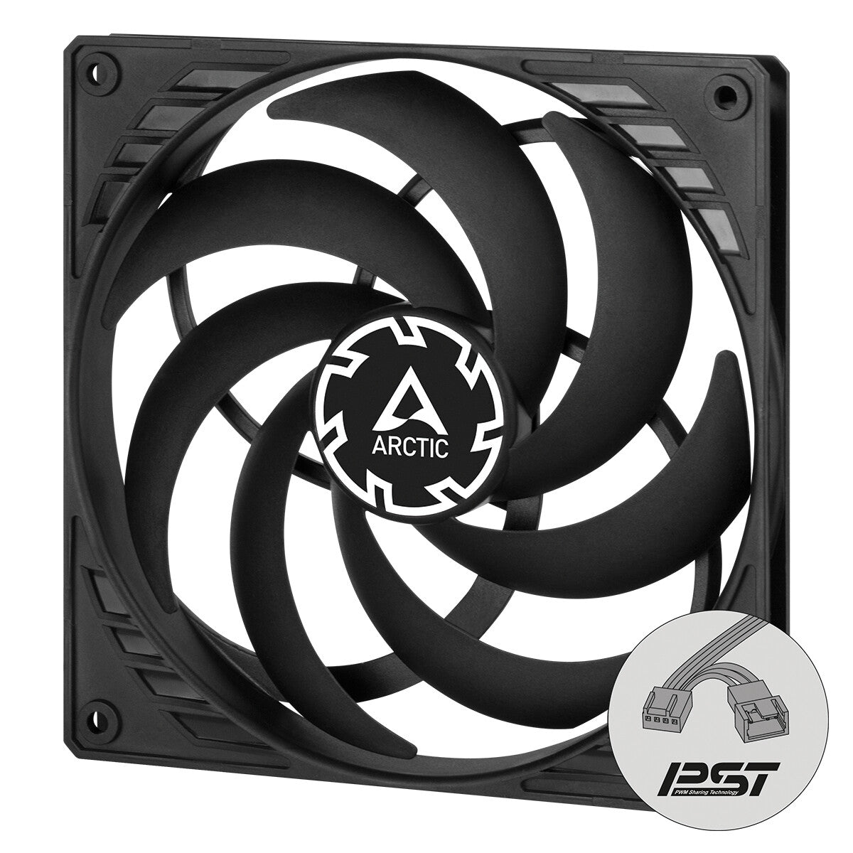 ARCTIC P14 Slim - PWM PST PC Case Fan in Black  - 140mm