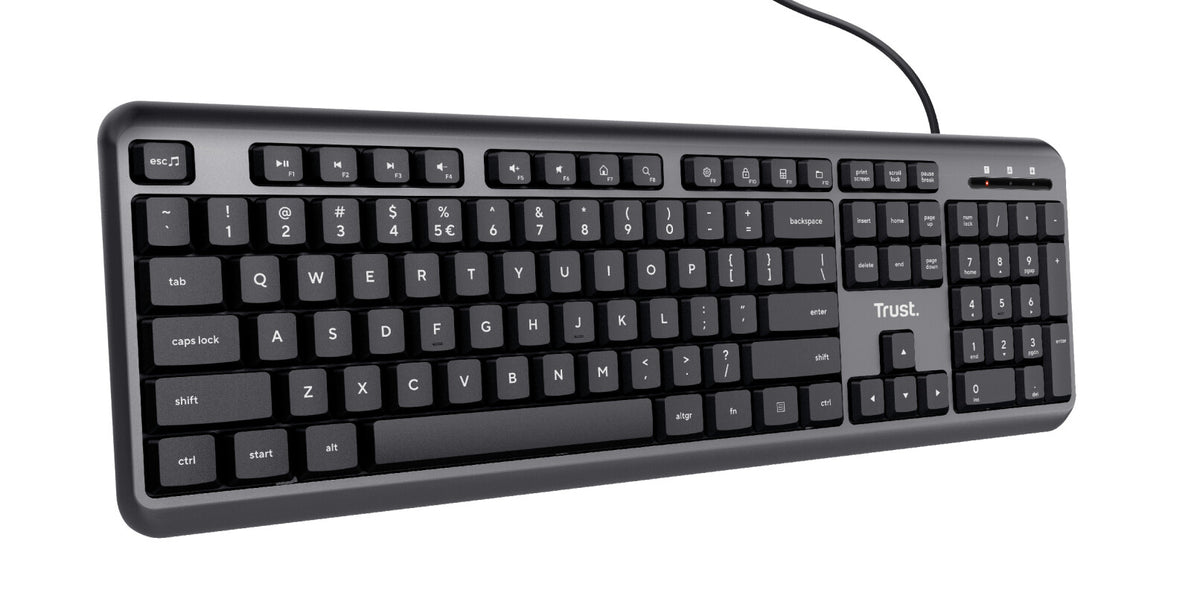 Trust ODY - USB Wired Membrane Keyboard in Black / Grey (QWERTY UK)