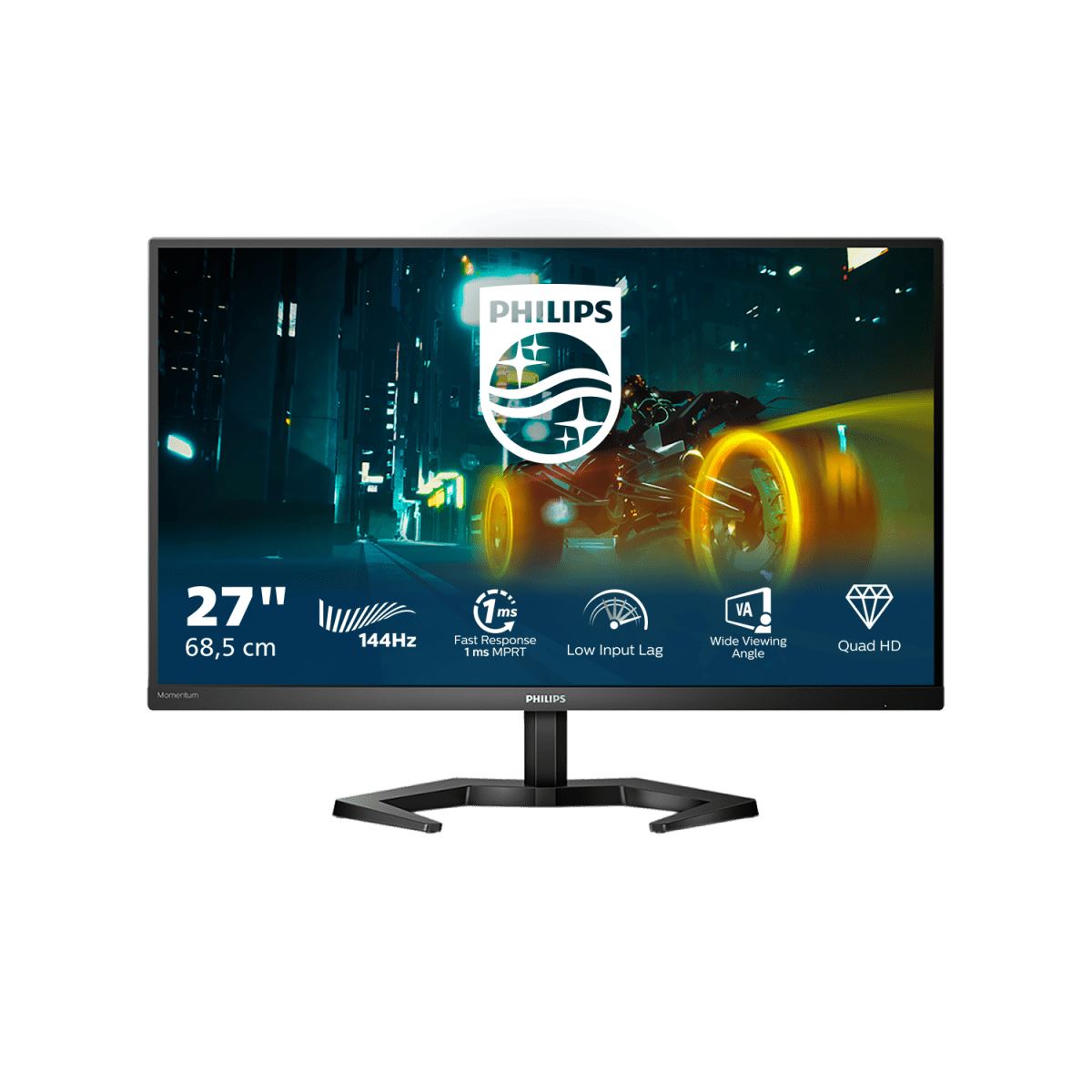 Philips Momentum 27M1N3500LS/00 LED display 68.6 cm (27&quot;) 2560 x 1440 pixels Quad HD Black Monitor