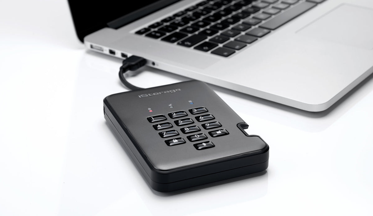 iStorage diskAshur PRO2 - Encrypted External hard drive in Grey - 5 TB