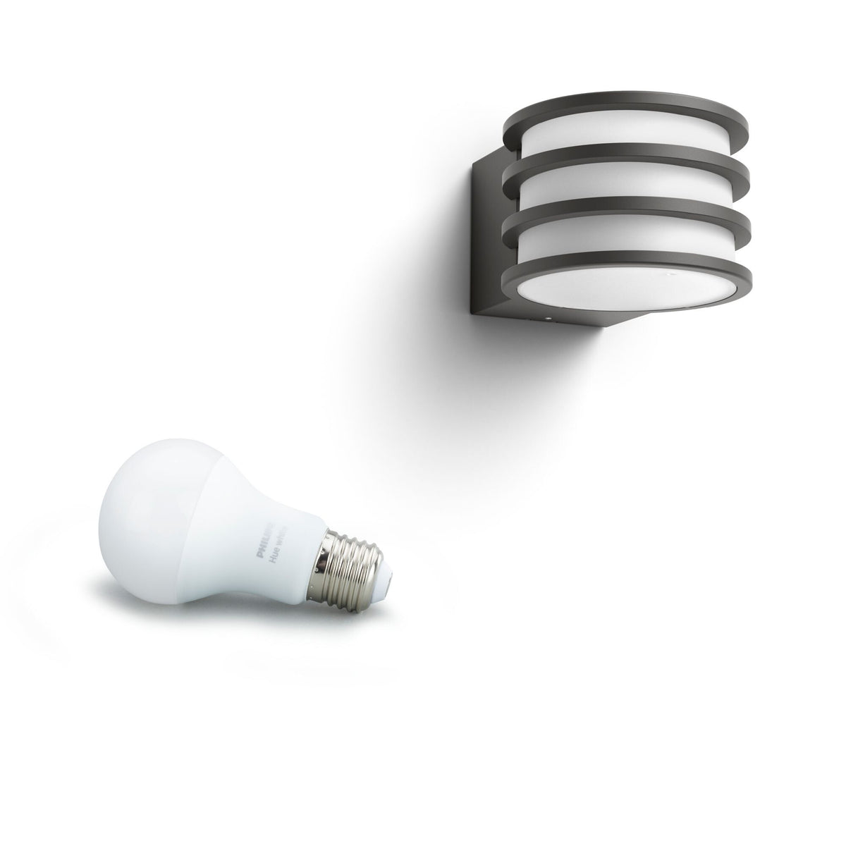 Philips Hue Lucca Outdoor wall light in Black - White ambience (Pack of 1)