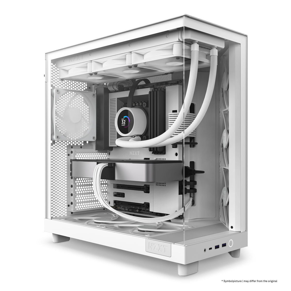 NZXT H6 Flow - ATX Mid Tower Case in White