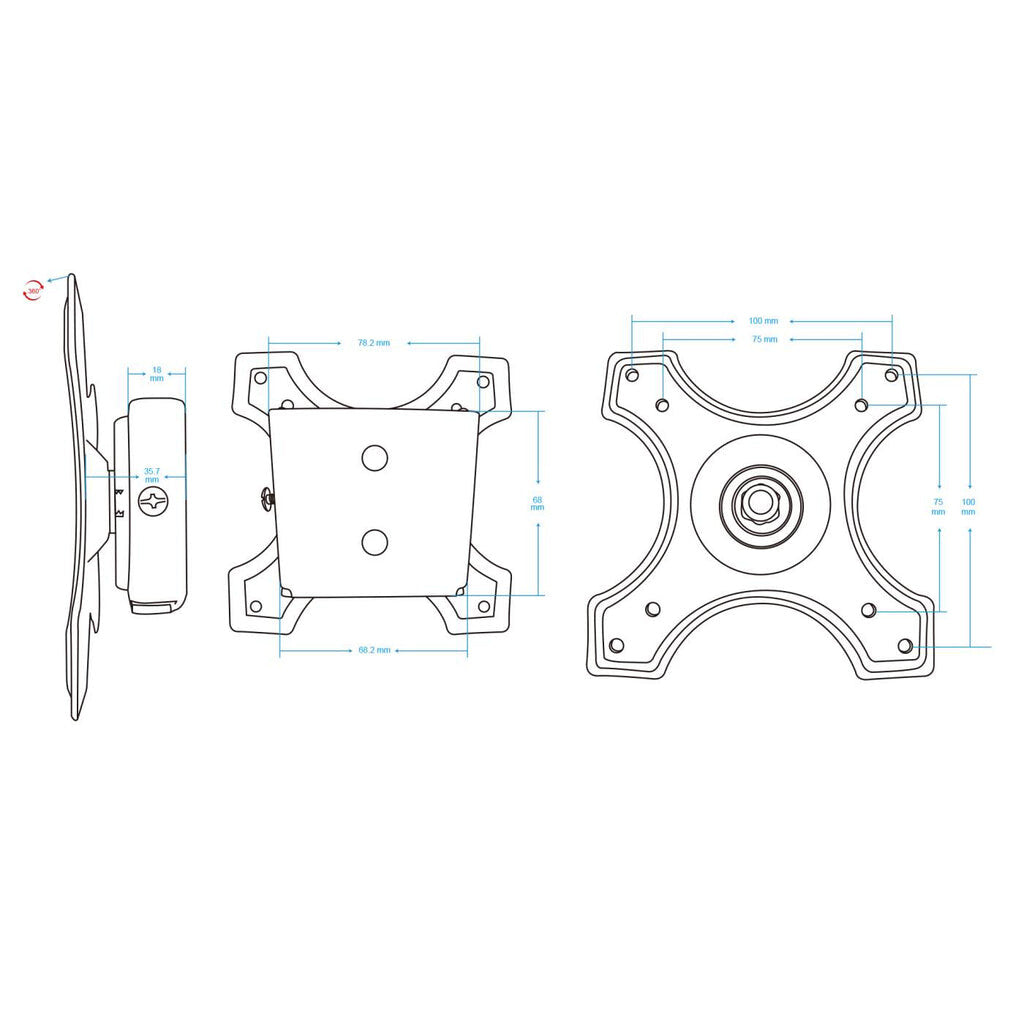 Manhattan 422840 - Wall monitor/TV mount for 25.4 cm (10&quot;) to 55.9 cm (22&quot;)