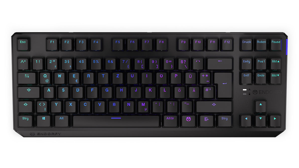 ENDORFY Thock TKL - USB Wired + RF Wireless RGB Mechanical Keyboard in Black (QWERTZ German)