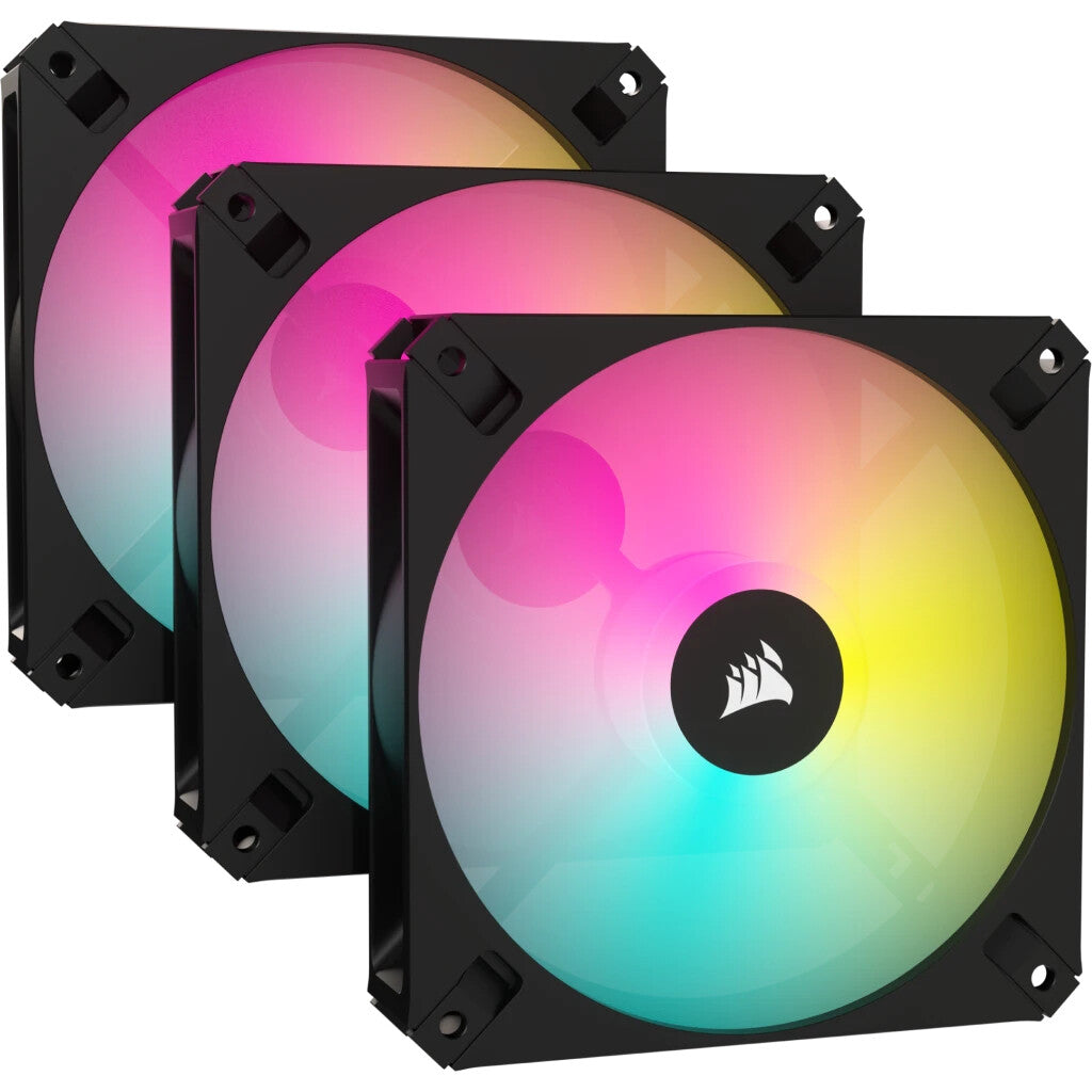 Corsair iCUE AR120 - Computer Case Fan in Black / White - 120mm (Pack of 3)