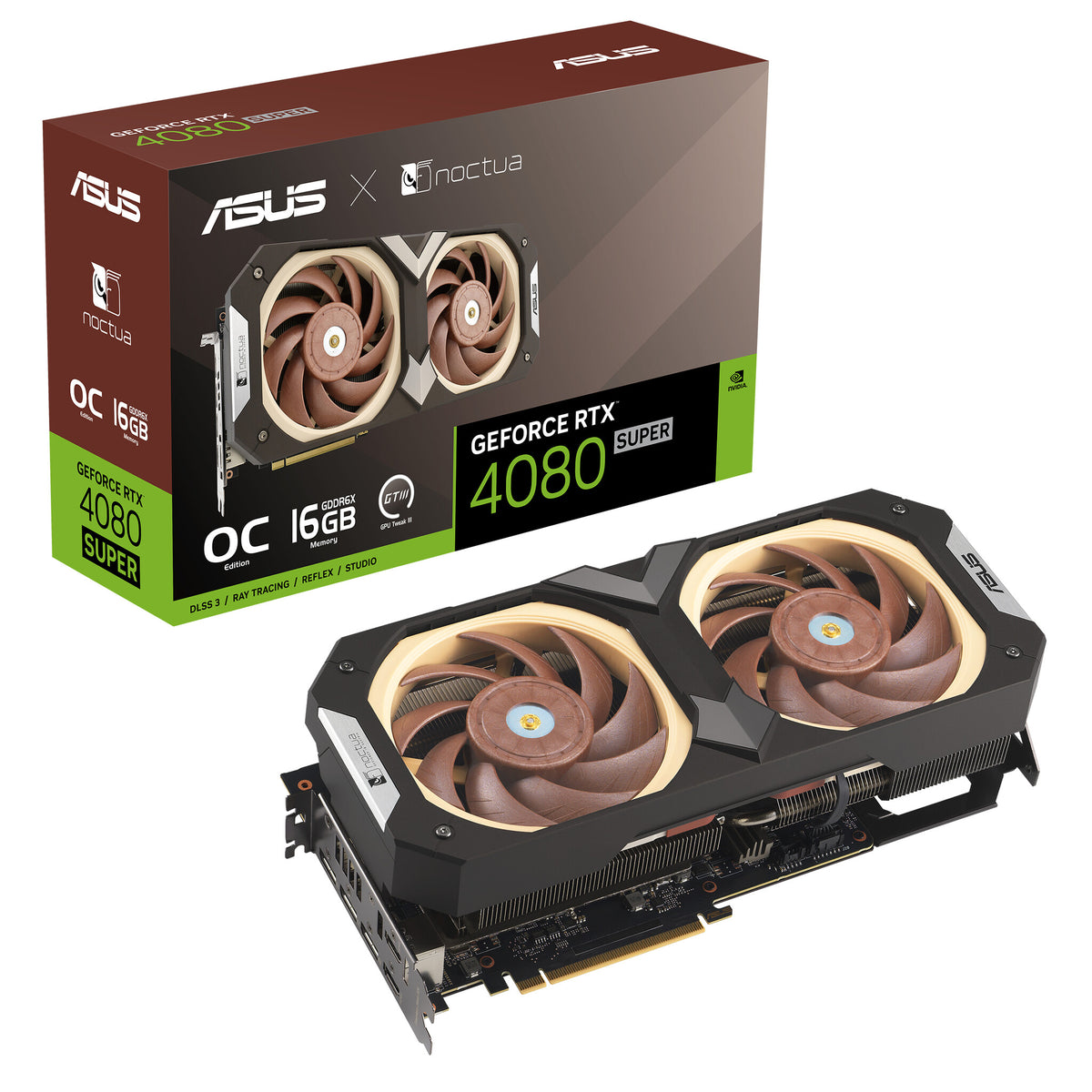 ASUS NOCTUA - NVIDIA 16 GB GDDR6X GeForce RTX 4080 SUPER graphics card