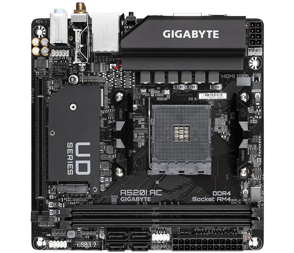 Gigabyte A520I AC mini ITX motherboard - AMD A520 Socket AM4