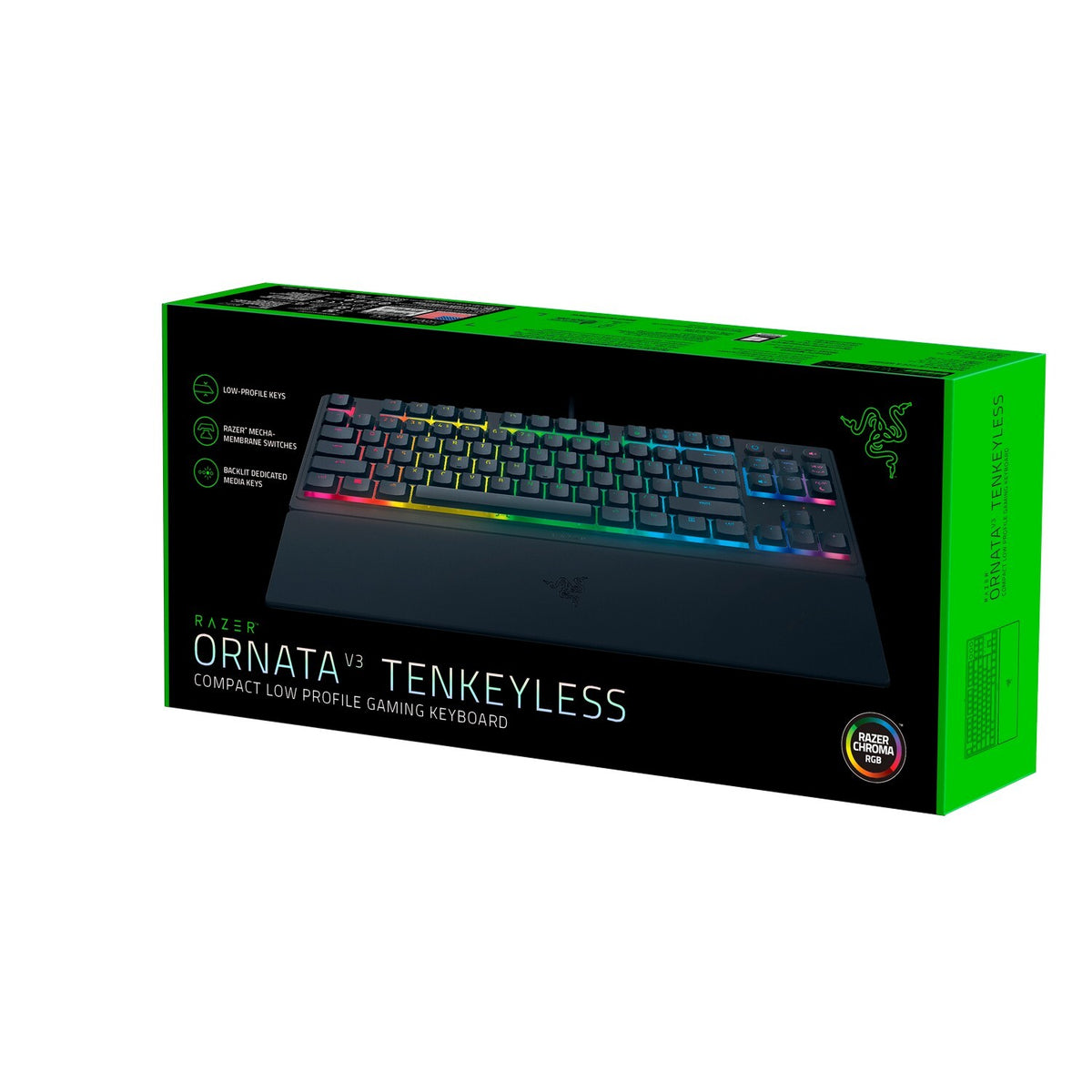 Razer Ornata V3 Tenkeyless - USB Wired RGB Mecha-membrane Gaming Keyboard in Black (QWERTY UK)