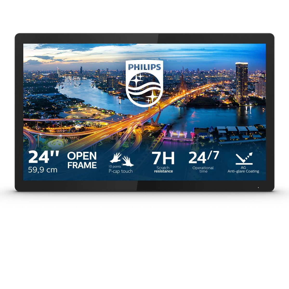 Philips B Line 242B1TFL/00 Computer Monitor 60.5 cm (23.8&quot;) 1920 x 1080 pixels Full HD LED Touchscreen Black