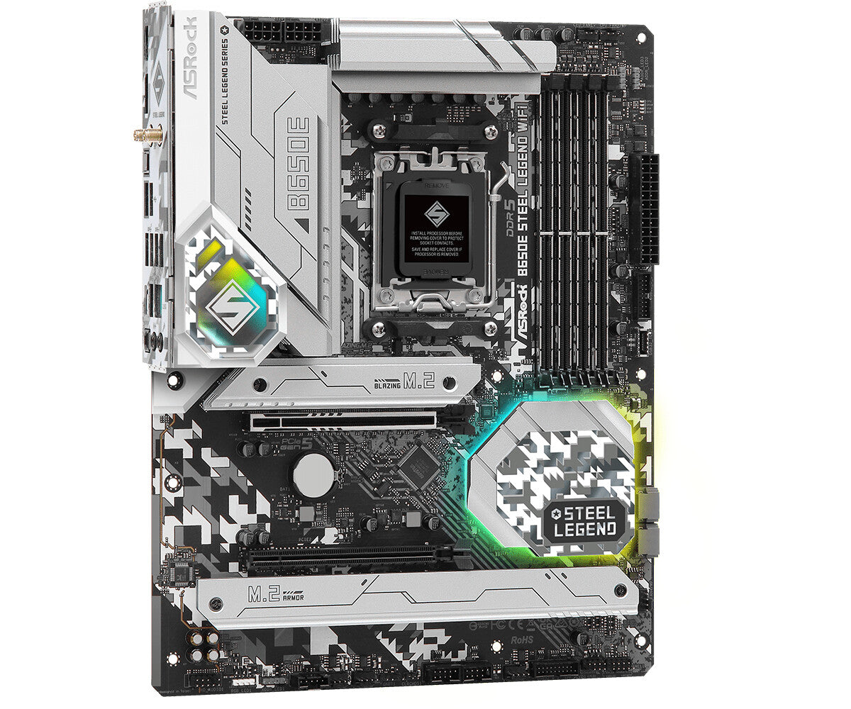 Asrock B650E Steel Legend WiFi ATX motherboard - AMD B650 Socket AM5