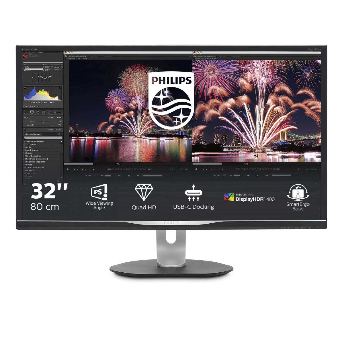 Philips P Line LCD Monitor with USB-C Dock 328P6AUBREB/00