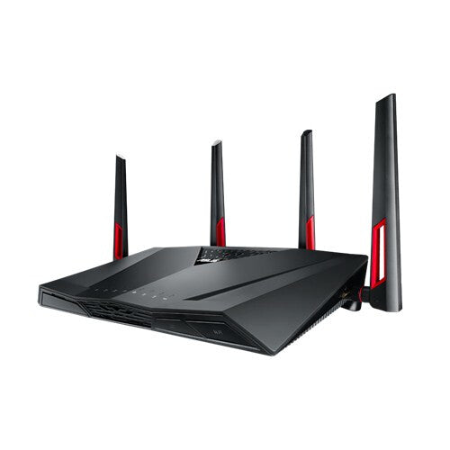 ASUS RT-AC88U - Gigabit Ethernet Dual-band (2.4 GHz / 5 GHz) wireless router in Black / Red