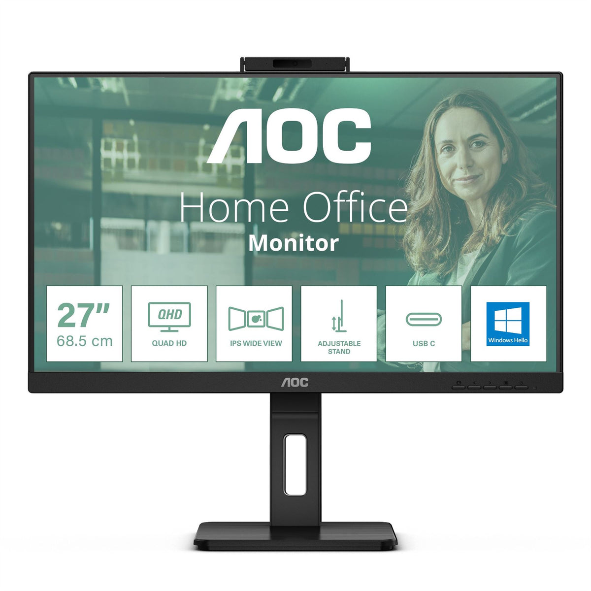 AOC Q27P3QW Computer Monitor 68.6 cm (27&quot;) 2560 x 1440 pixels Quad HD Black