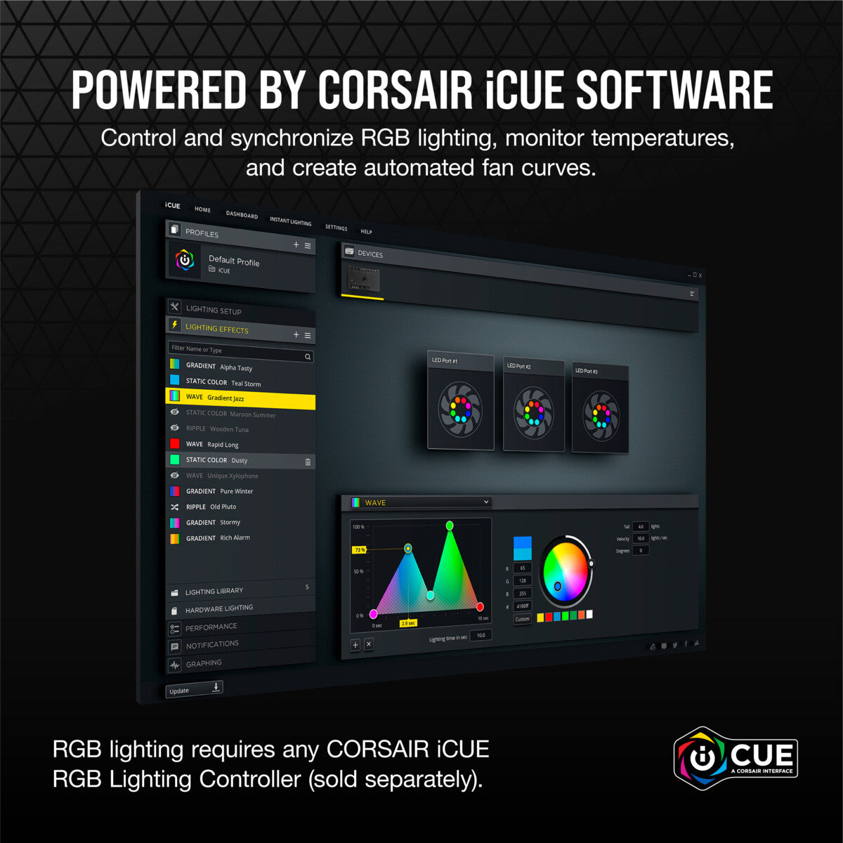 Corsair SP120 RGB ELITE - Computer Case Fan in Black - 120mm