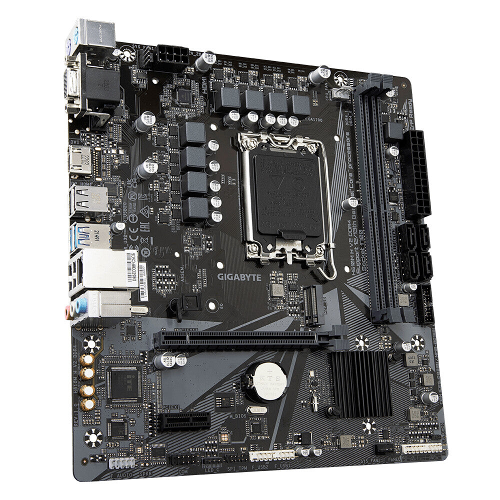 Gigabyte H610M H V2 DDR4 (rev. 1.0) micro ATX motherboard - Intel H610 LGA 1700