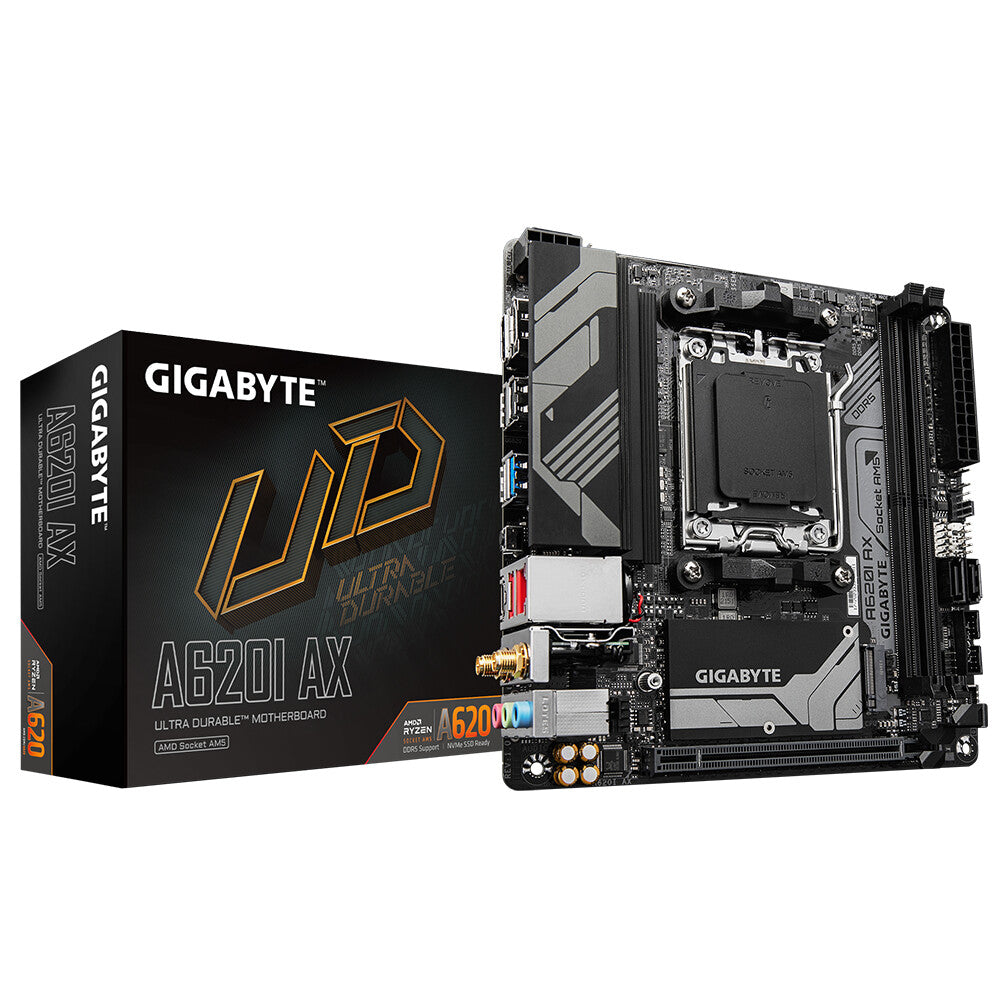 Gigabyte A620I AX Mini-ITX motherboard - AMD A620 Socket AM5