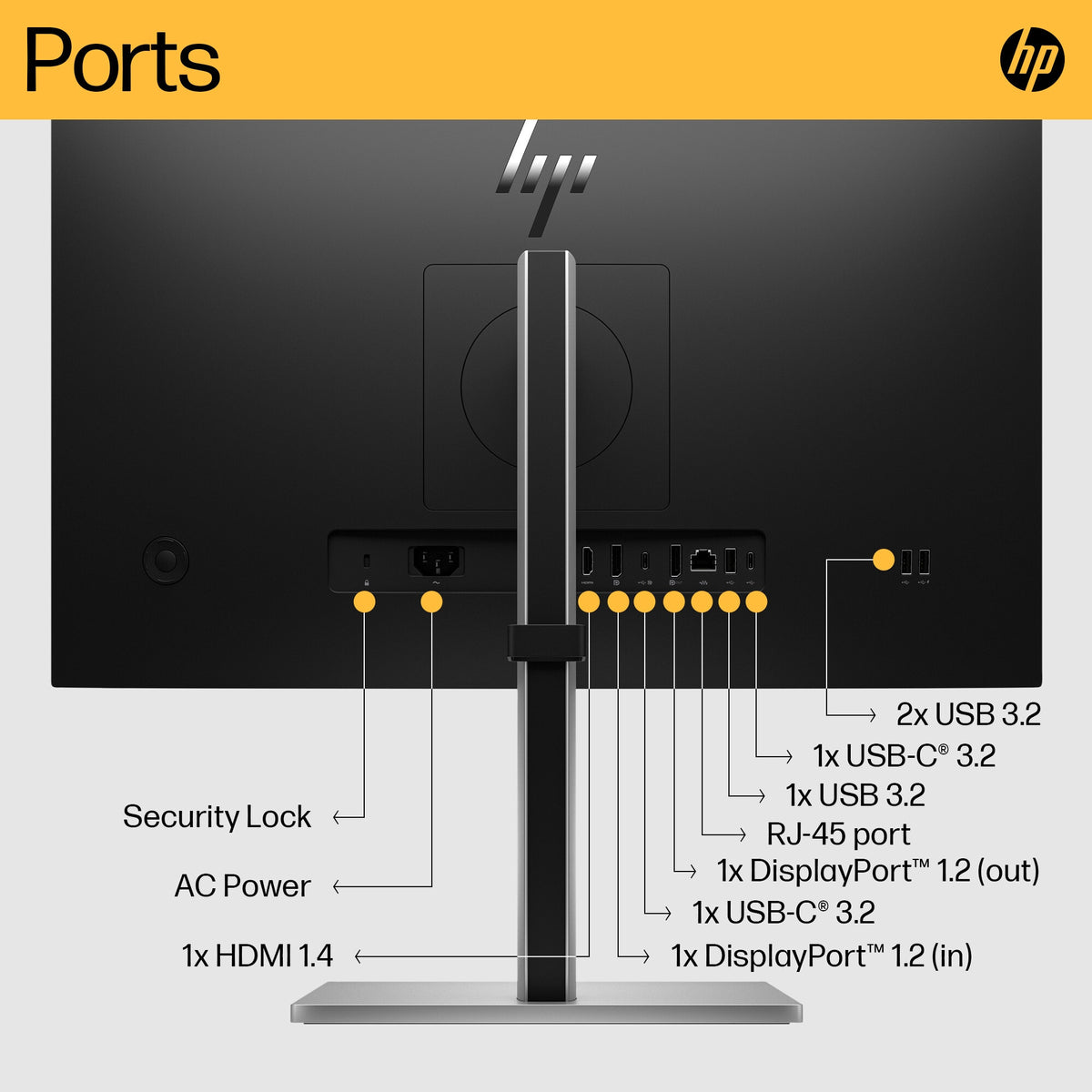 HP E24U G5 - 60.5 cm (23.8&quot;) - 1920 x 1080 pixels Full HD LCD Monitor