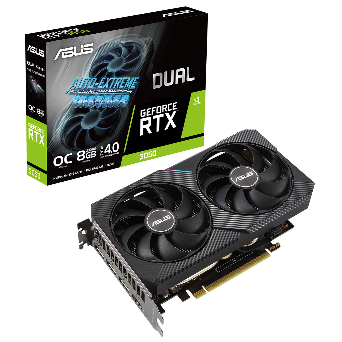 ASUS Dual OC - NVIDIA 8 GB GDDR6 GeForce RTX 3050 graphics card