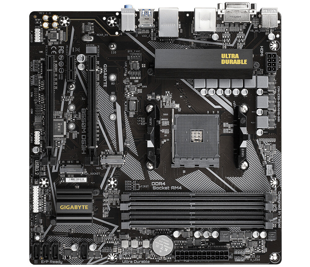 Gigabyte B550M DS3H micro ATX motherboard - AMD B550 Socket AM4