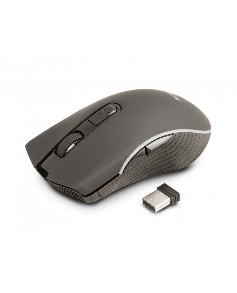 Urban Factory ONLEE -  Ambidextrous RF Wireless + Bluetooth Optical Mouse in Black - 2,400 DPI