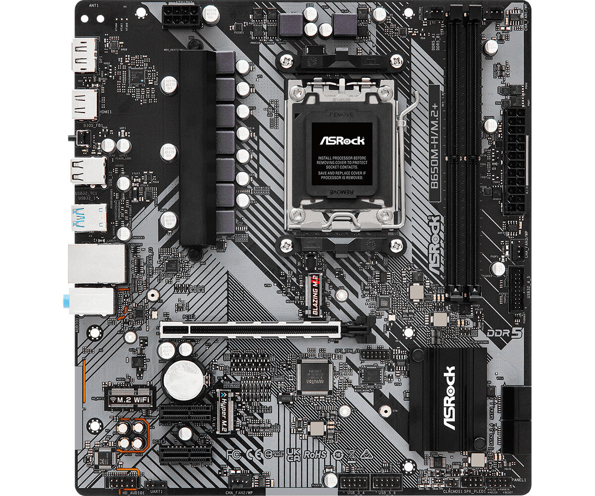 Asrock B650M-H/M.2+ micro ATX motherboard - AMD B650 Socket AM5