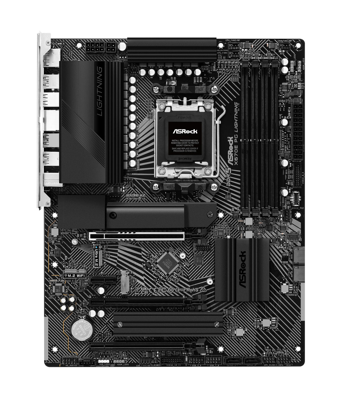 Asrock X670E PG LIGHTNING ATX motherboard - AMD X670 Socket AM5