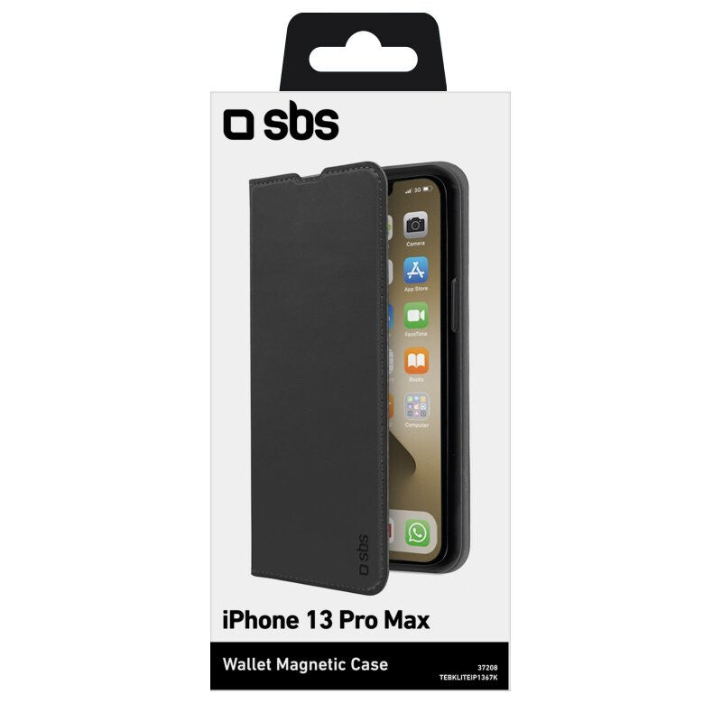 SBS Wallet Lite mobile phone case for iPhone 13 Pro Max in Black