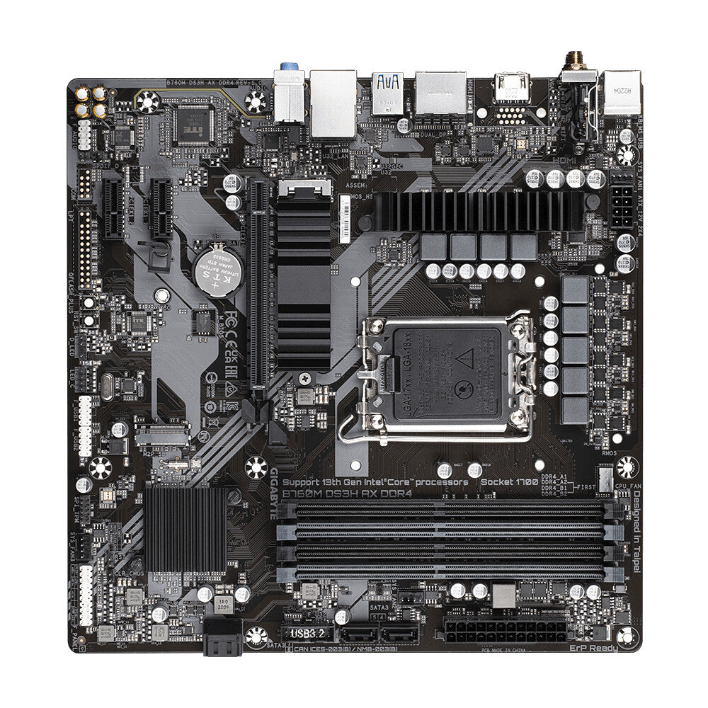 Gigabyte B760M DS3H AX DDR4 micro ATX motherboard - Intel B760 Express LGA 1700