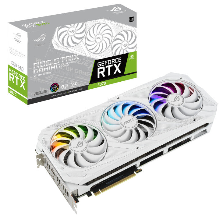 ASUS ROG STRIX V2 &quot;White Edition&quot; - NVIDIA 8 GB GDDR6 GeForce RTX 3070 graphics card