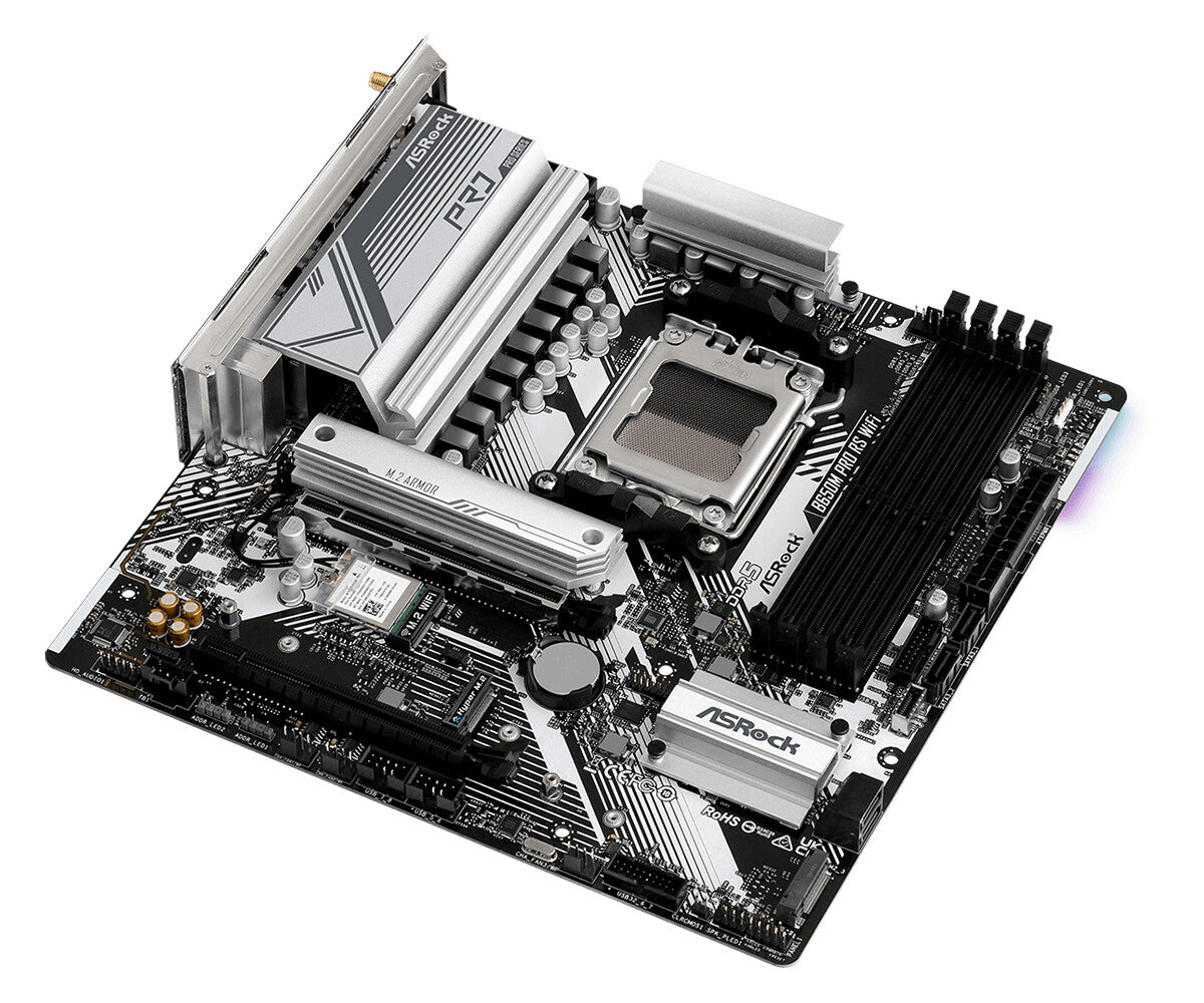 Asrock B650M Pro RS WiFi micro ATX motherboard - AMD B650 Socket AM5