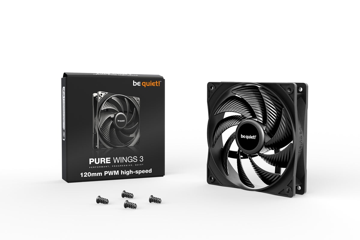 be quiet! Pure Wings 3 PWM - Computer Case Fan in Black - 120mm