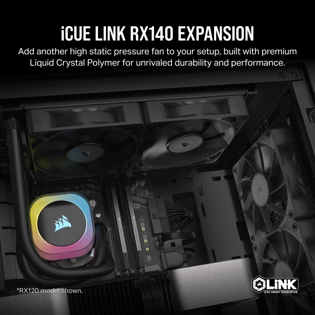 Corsair iCUE LINK RX140 - Computer Case Fan in Black - 140mm